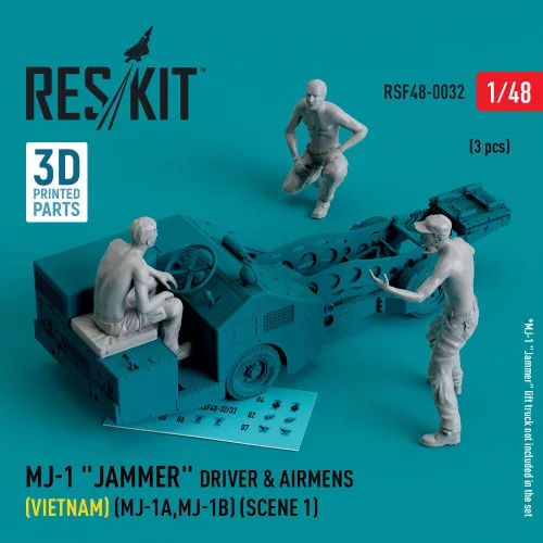 ResKit Models MJ-1 Jammer Driver & airmens (Vietnam) (MJ-1A,MJ-1B) (scene 1) (3 pcs) – figura makett