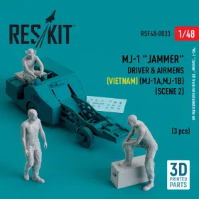   ResKit Models MJ-1 Jammer Driver & airmens (Vietnam) (MJ-1A,MJ-1B) (scene 2) (3 pcs) – figura makett
