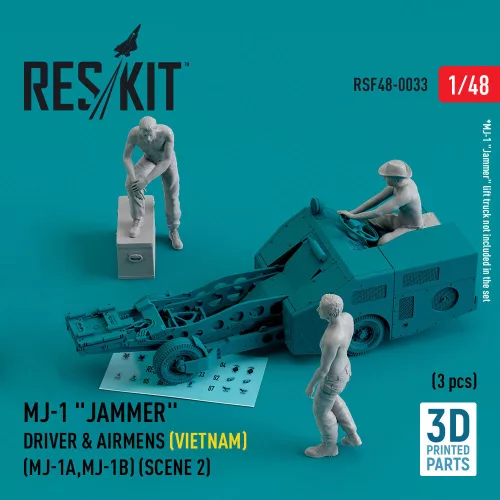 ResKit Models MJ-1 Jammer Driver & airmens (Vietnam) (MJ-1A,MJ-1B) (scene 2) (3 pcs) – figura makett
