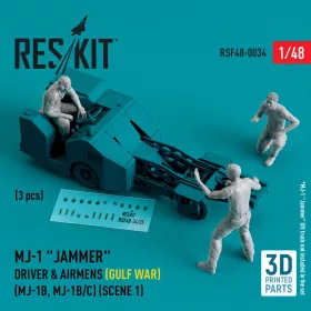   ResKit Models MJ-1 Jammer Driver & airmens (Gulf War) (MJ-1B, MJ-1B/C) (scene 1) (3 pcs) – figura makett