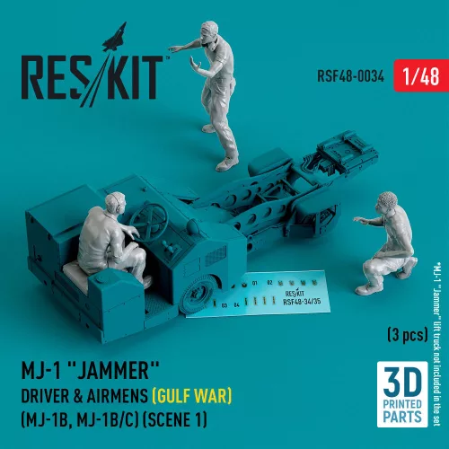 ResKit Models MJ-1 Jammer Driver & airmens (Gulf War) (MJ-1B, MJ-1B/C) (scene 1) (3 pcs) – figura makett