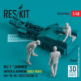   ResKit Models MJ-1 Jammer Driver & airmens (Gulf War) (MJ-1B, MJ-1B/C) (scene 2) (3 pcs) – figura makett