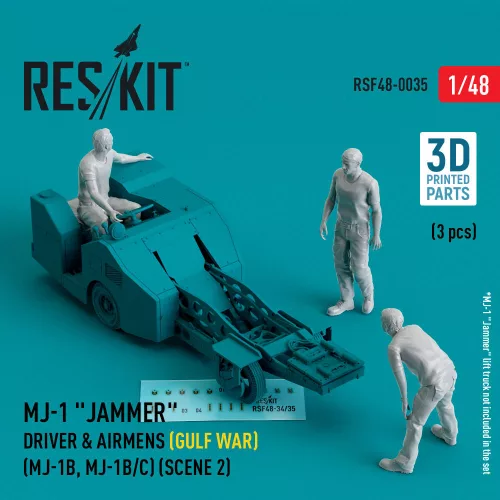 ResKit Models MJ-1 Jammer Driver & airmens (Gulf War) (MJ-1B, MJ-1B/C) (scene 2) (3 pcs) – figura makett