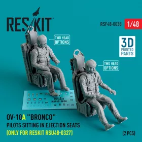   ResKit Models OV-10A Bronco pilots sitting in ejection seats (only for RESKIT RSU48-0327) (2 pcs) – figura makett