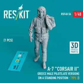   ResKit Models A-7 Corsair II Greece male pilot (in a standing position - type 2) (1 pcs) – 1:48 figura makett