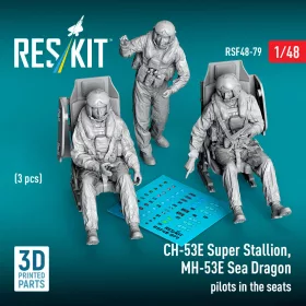   ResKit Models CH-53E Super Stallion, MH-53E Sea Dragon pilots in the seats (3 pcs) – figura makett