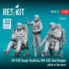 ResKit Models CH-53E Super Stallion, MH-53E Sea Dragon pilots in the seats (3 pcs) – figura makett