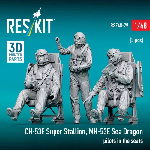 ResKit Models CH-53E Super Stallion, MH-53E Sea Dragon pilots in the seats (3 pcs) – figura makett