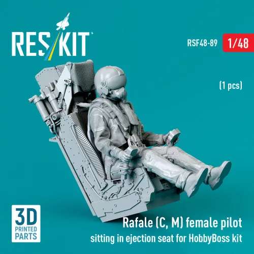 ResKit Models Rafale (C, M) female pilot sitting in ejection seat for HobbyBoss kit (1 pcs) – figura makett