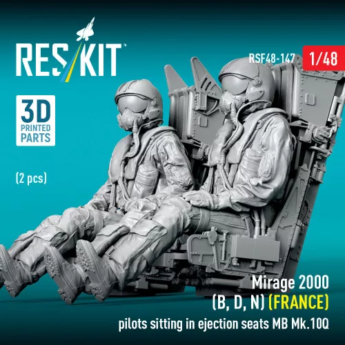 ResKit Models Mirage 2000 (B, D, N) (FRANCE) pilots sitting in ejection seats MB Mk.10Q (2 pcs) – figura makett