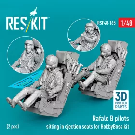   ResKit Models Rafale B pilots sitting in ejection seats for HobbyBoss kit (2 pcs) – figura makett