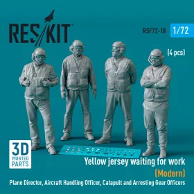   ResKit Models Yellow jersey waiting for work (Modern) (4 pcs) – 1:72 figura makett