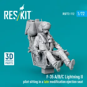   ResKit Models F-35A/B/C Lightning II pilot sitting in a late modification ejection seat – figura makett
