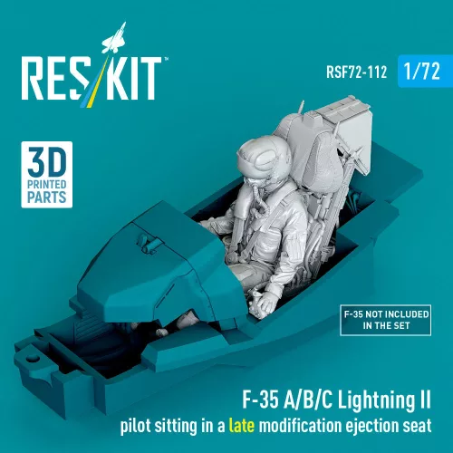 ResKit Models F-35A/B/C Lightning II pilot sitting in a late modification ejection seat – figura makett
