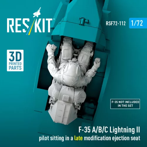ResKit Models F-35A/B/C Lightning II pilot sitting in a late modification ejection seat – figura makett