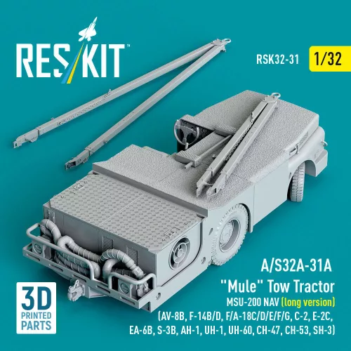 ResKit Models A/S32A-31A Mule Tow Tractor MSU-200 NAV (long version) – 1:32 földi kiszolgáló eszköz makett