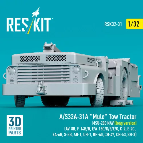 ResKit Models A/S32A-31A Mule Tow Tractor MSU-200 NAV (long version) – 1:32 földi kiszolgáló eszköz makett