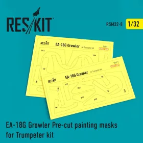   ResKit Models EA-18G Growler Pre-cut painting masks for Trumpeter kit - előre kivágott festőmaszk-készlet