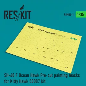   ResKit Models SH-60F Ocean Hawk Pre-cut painting masks for KittyHawk 50007 kit - előre kivágott festőmaszk-készlet