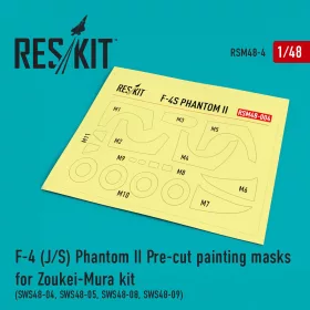   ResKit Models F-4 (J,S) Phantom II Pre-cut painting masks for Zoukei-Mura (SWS48-04, SWS48-05, SWS48-08, SWS48-09) kit - előre kivágott festőmaszk-készlet