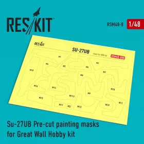   ResKit Models Su-27UB Pre-cut painting masks for GWH kit - előre kivágott festőmaszk-készlet
