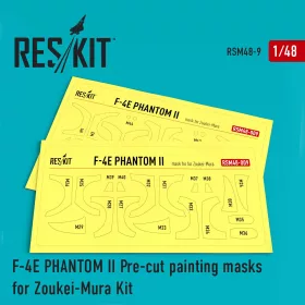   ResKit Models F-4E Phantom II Pre-cut painting masks for Zoukei-Mura kit - előre kivágott festőmaszk-készlet