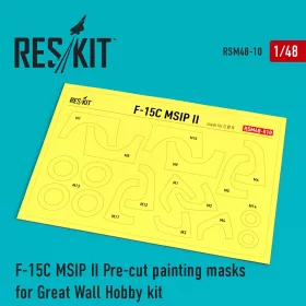   ResKit Models F-15 MSIP ll Pre-cut painting masks for GWH L4817 kit - előre kivágott festőmaszk-készlet