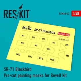   ResKit Models SR-71 Blackbird Pre-cut painting masks for Revell kit - előre kivágott festőmaszk-készlet