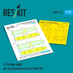   ResKit Models F-16 two-seat pre-cut painting masks for Revell - előre kivágott festőmaszk-készlet