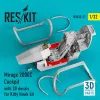 ResKit Models Mirage 2000C Cockpit with 3D decals for Kitty Hawk kit - cockpitkészlet 3D matricákkal