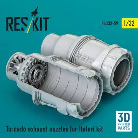   ResKit Models Tornado exhaust nozzles for Italeri kit (3D Printed) - hajtómű-fúvócsövek