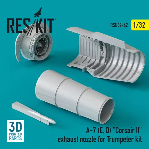 ResKit Models A-7 (E, D) Corsair II exhaust nozzle for Trumpeter kit - hajtómű-fúvócső