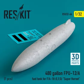   ResKit Models F/A-18 (E,F,G) Super Hornet – 480 gallonos FPU-12/A üzemanyag-póttartály, 1 db