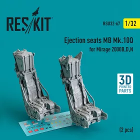   ResKit Models Ejection seats MB Mk.10Q for Mirage 2000B,D,N (2 pcs) (3D Printed) - Mirage 2000B/D/N – MB Mk.10Q katapultülések, 2 db