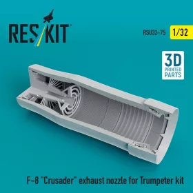   ResKit Models F-8 Crusader exhaust nozzle for Trumpeter kit (3D Printed) - hajtómű-fúvócső