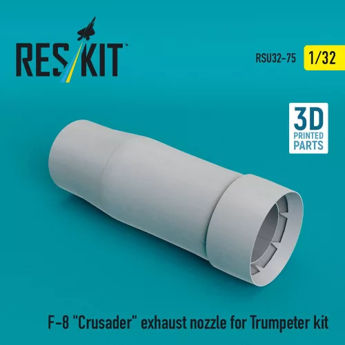 ResKit Models F-8 Crusader exhaust nozzle for Trumpeter kit (3D Printed) - hajtómű-fúvócső