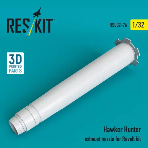 ResKit Models Hawker Hunter exhaust nozzle for Revell kit (3D Printed) - hajtómű-fúvócső