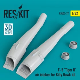   ResKit Models F-5 Tiger ll air intakes for Kitty Hawk kit (3D Printed) - légbeömlők