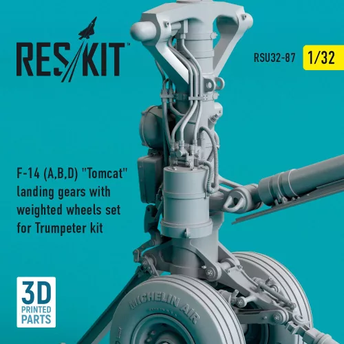ResKit Models F-14 (A,B,D) Tomcat – futóműkészlet terhelt állapotú kerekekkel