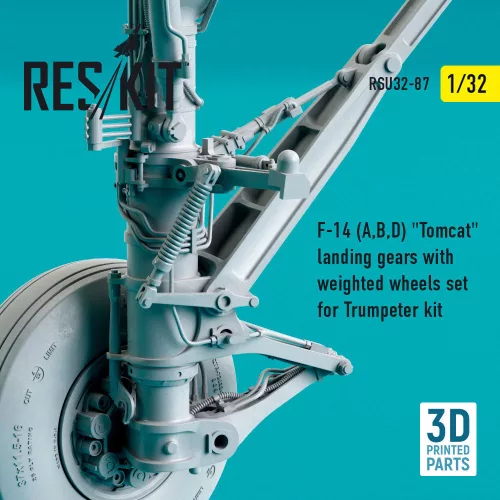 ResKit Models F-14 (A,B,D) Tomcat – futóműkészlet terhelt állapotú kerekekkel