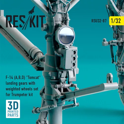 ResKit Models F-14 (A,B,D) Tomcat – futóműkészlet terhelt állapotú kerekekkel