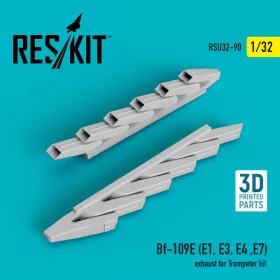   ResKit Models Bf-109E (E1,E3,E4,E7) exhaust for Trumpeter kit (3D Printed) - kipufogócsonkok
