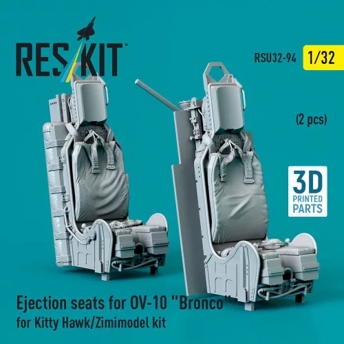 ResKit Models Ejection seats for OV-10 Bronco (2 pcs) for Kitty Hawk/Zimimodel kit (3D Printed) - katapultülések, 2 db