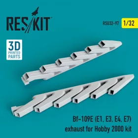   ResKit Models Bf-109E (E1, E3, E4, E7) exhaust for Hobby 2000 kit - kipufogócsonkok
