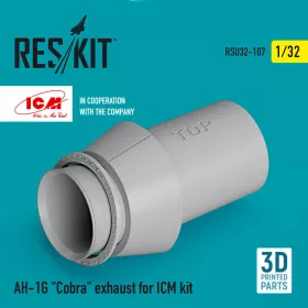   ResKit Models AH-1G Cobra exhaust for ICM kit (3D Printed) - kipufogócsonkok