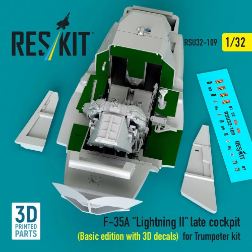ResKit Models F-35A Lightning II késői – alap cockpitkészlet 3D matricákkal