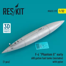   ResKit Models F-4 Phantom II korai – 600 gallonos póttartály pilonnal, egymásba rakható kivitel, 1 db