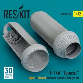   ResKit Models F-14A Tomcat open & closed exhaust nozzles Tamiya kit (3D Printed) - F-14A Tomcat nyitott és zárt – hajtómű-fúvócsövek