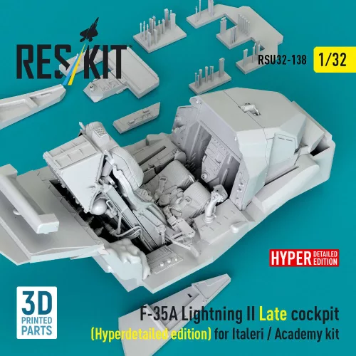 ResKit Models F-35A Lightning II késői – részletes cockpitkészlet, Italeri / Academy maketthez