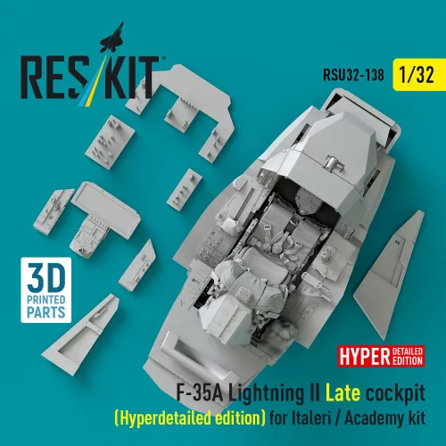 ResKit Models F-35A Lightning II késői – részletes cockpitkészlet, Italeri / Academy maketthez